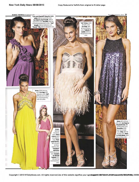 The Beautiful Colleen Cuthbertson @ Streamline Model Management in " Elegance without expense " for the New York Daily News August 9th 2013